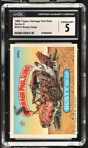1986 Garbage Pail Kids #247a Rusty Heap SERIES 6 VINTAGE CGC 5.0 EX