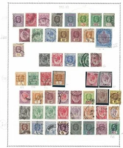 1912-22 STRAITS SETTLEMENT - Lot of 51 values (see scan) USED/MLH (4) - Picture 1 of 1