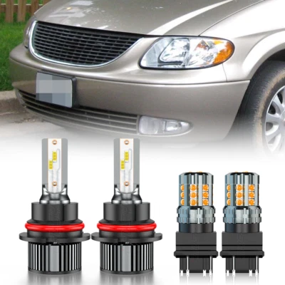 For Chrysler Town & Country 2001-07 LED Headlight Hi/Low+Turn Signal Light Bulbs - Image 1 of 4