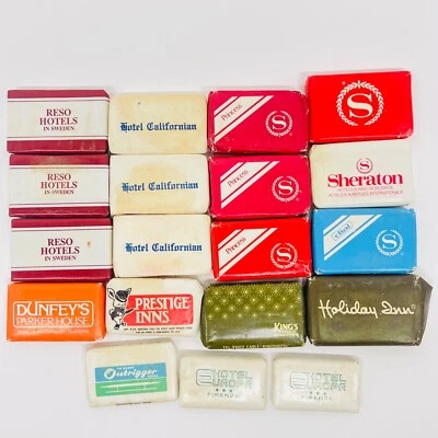 Vintage travel soaps Hotel Sheraton, Californian, Holiday Inn - New old stock - image 1 of 3