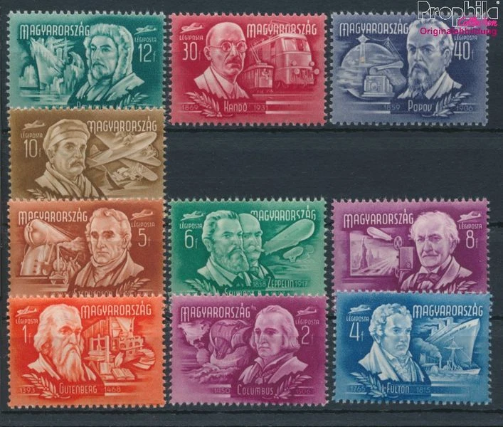 Sellos Hungría 1948 Mi 1011-1020 (emisión completa) sin montar como nuevos/nev (10498880 Foto 1 de 1