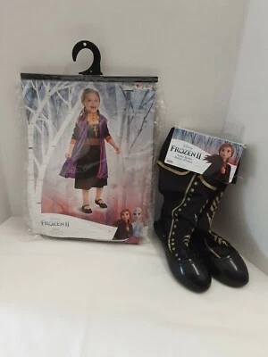 Disney Frozen ll Niño Anna Vestido con Bota Zapatos Disfraz Talla 3T-4T ¡NUEVO CON ETIQUETAS! Foto 1 de 4