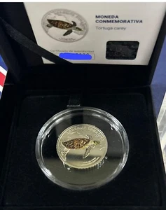 Costa Rica UNC 50 colones coin, sea turtle, scarce coin +++ - Picture 1 of 1