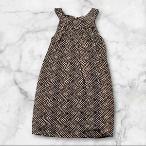 Sweet Storm Sleeveless Lined Black And Tan Dress With Tie In Back Size Small - Picture 1 of 5