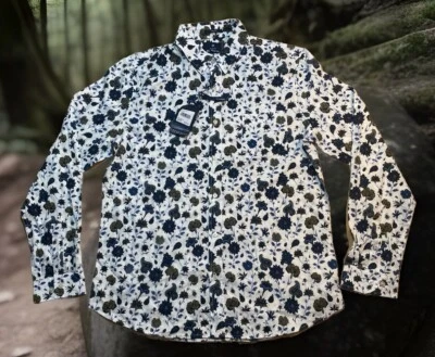 Camisa de Vestir Ben Sherman Mediana Multi Geo Estampado Elastizada Calce Ajustado Botón $99 M Foto 1 de 4