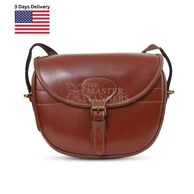 THE MASTER TANNERS Leather Cartridge Bag Shooting Ammo Holder Shotgun Cartridges Holder Ammo Bag