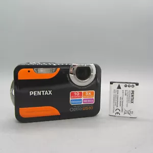Pentax Digital Camera Optio WS80 10.0MP Underwater Orange Tested - Picture 1 of 7