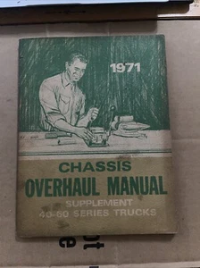 1971 CHEVROLET TRUCK CHASSIS SERIES 40-60 SERVICE SHOP REPAIR GUIDE MANUAL BOOK - Picture 1 of 10