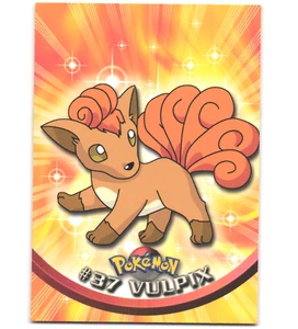 Pokémon 1999 casi como nuevo casi nuevo Topps serie 1 segunda impresión logotipo negro Vulpix 37 - Imagen 1 de 2