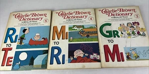 Vintage The Charlie Brown Dictionary Gr-Te / Vol 3-5 Partial Set 1st Edition - Picture 1 of 13