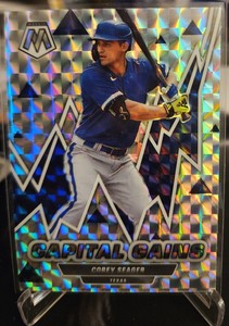 2022 Panini Mosaic Baseball Corey Seager #CG-4 Capital Gains Prizm