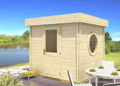 Sauna Saunahaus Cubus 70 A Gartensauna Außensauna Holz Wärmekabine 244 x 244 cm - Bild 1 von 2