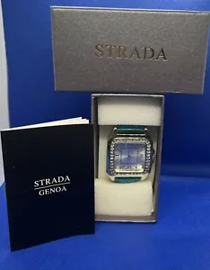 Reloj de pulsera Strada Genoa para mujer estrás turquesa aspecto serpiente imitación cuero - Imagen 1 de 6