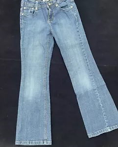 L.E.I Girls 10 Slim Blue Jeans w/Adjustable Waist - Picture 1 of 4