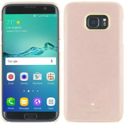 Kate Spade Saffiano Wrap Case Samsung Galaxy S7 Edge Rose Gold - Image 1 of 2
