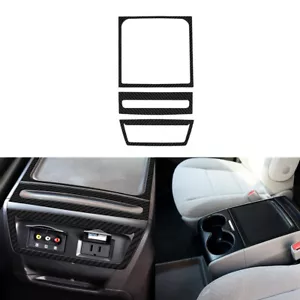 3x Carbon Fiber Center Armrest Frame Cover Trim For Toyota Sienna 2015-2020 - Picture 1 of 18