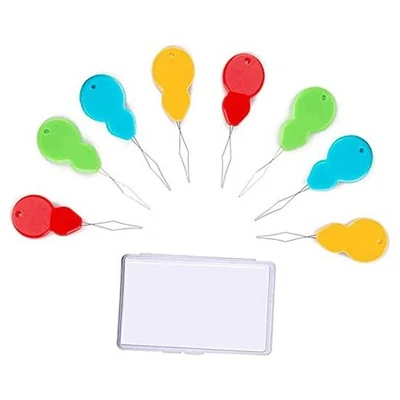 24 Pieces Gourd Shaped Plastic Needle Threaders, Plastic Wire Loop DIY Needle  Foto 1 de 4