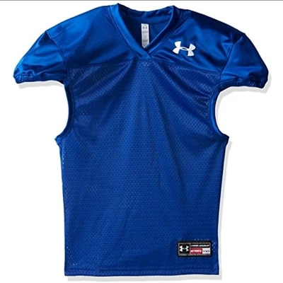 Camiseta de fútbol Under Armour para jóvenes niños grande azul real blanco práctica en blanco Foto 1 de 4