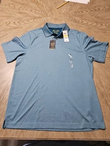 Polo clásico de golf manga corta algodón Supima azul GEM Tasso Elba talla M - Imagen 1 de 10
