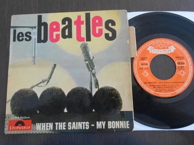 trés rare LES BEATLES french ep les micros type 1 21914 POLYDOR  WHEN THE SAINTS - Image 1 of 3