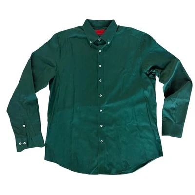 Carolina Herrera Men’s Green Button-Down Shirt Size 16½ | Elegant Luxury Classic - Image 1 of 4