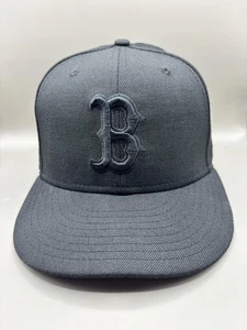 Boston Red Sox Gorra Ajustada Para Hombres 7 3/8 Negra MLB Béisbol Nueva Era Lana - Imagen 1 de 9