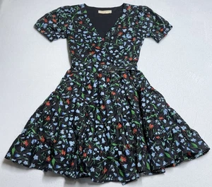 Vestido envolvente floral B.YELLOWTAIL para mujer XS manga abullonada mini en capas ajuste y acampanado - Imagen 1 de 8