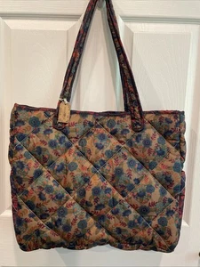 Natural Life *Bolso de Mano Hinchado Reversible Nuevo con Etiquetas 14 x 17 x 5 pulgadas Bolsa de Libros de Fin de Semana - Imagen 1 de 11
