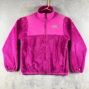 North Face Denali Jacket Girls Large Pink Magenta Fleece Full Zip - Picture 1 of 10