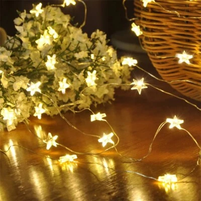 5m STARS Fairy Lights for Bedroom String USB Powered Adapter Party - Image 1 of 4