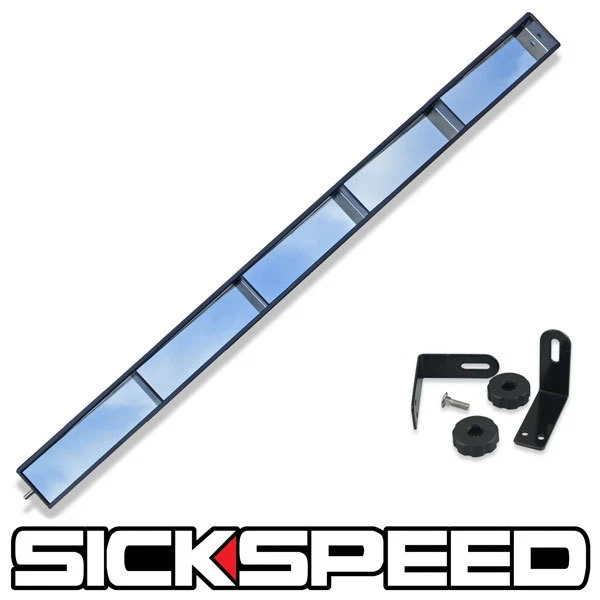 BLACK WINK STYLE 5 FIVE PANEL REAR VIEW 160 DEGREE MIRROR DESIGN VINTAGE  C - Image 1 of 1