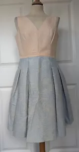 PAULE KA PALE PINK AND BLUE JACQUARD FIT AND FLARE DRESS SIZE 12 BNWOT - Picture 1 of 7