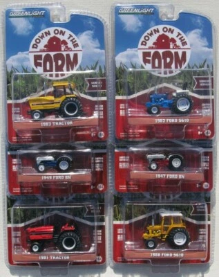 GREENLIGHT 2018 SERIES 1 - DOWN ON THE FARM - FIRST SET OF 6 TRACTORS 1:64 - Image 1 of 4