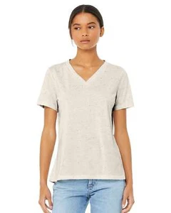 Bella + Canvas Ladies Relaxed Triblend V-Neck T-Shirt - 6415 - Picture 1 of 6