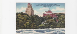 Niagara Falls, New York vintage linen postcard / view across Rapids shows hotel - Picture 1 of 2