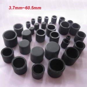 3.7mm-60.5mm Black End Cap Silicone Rubber Blanking Stopper Cover For Pipe Tube - Picture 1 of 9