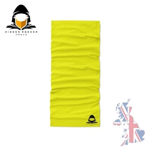 Fluro Yellow - Snood Face Shield Mask Bandana Neck Sock Seamless Tube Cycling - Picture 1 of 5