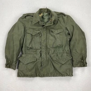 Vintage US Army Field Jacket Sz Small Short Green M-51 W/ Liner OG107 Korean War - Picture 1 of 16