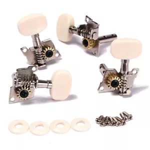 2 Paia 2R2L Tuning Pegs Machine Heads Accordatore per Ukulele 4 Corde Chitarra Nuovo - Foto 1 di 8