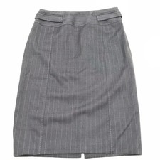 Karen Miller Pencil Skirt Womens size 12 wool blend corporate business Grey