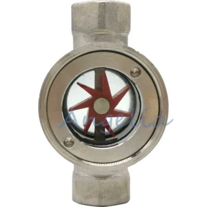 3/4" BSP SUS 304 Sight Flow Concentric Plastic Impeller flow indicator - Picture 1 of 3