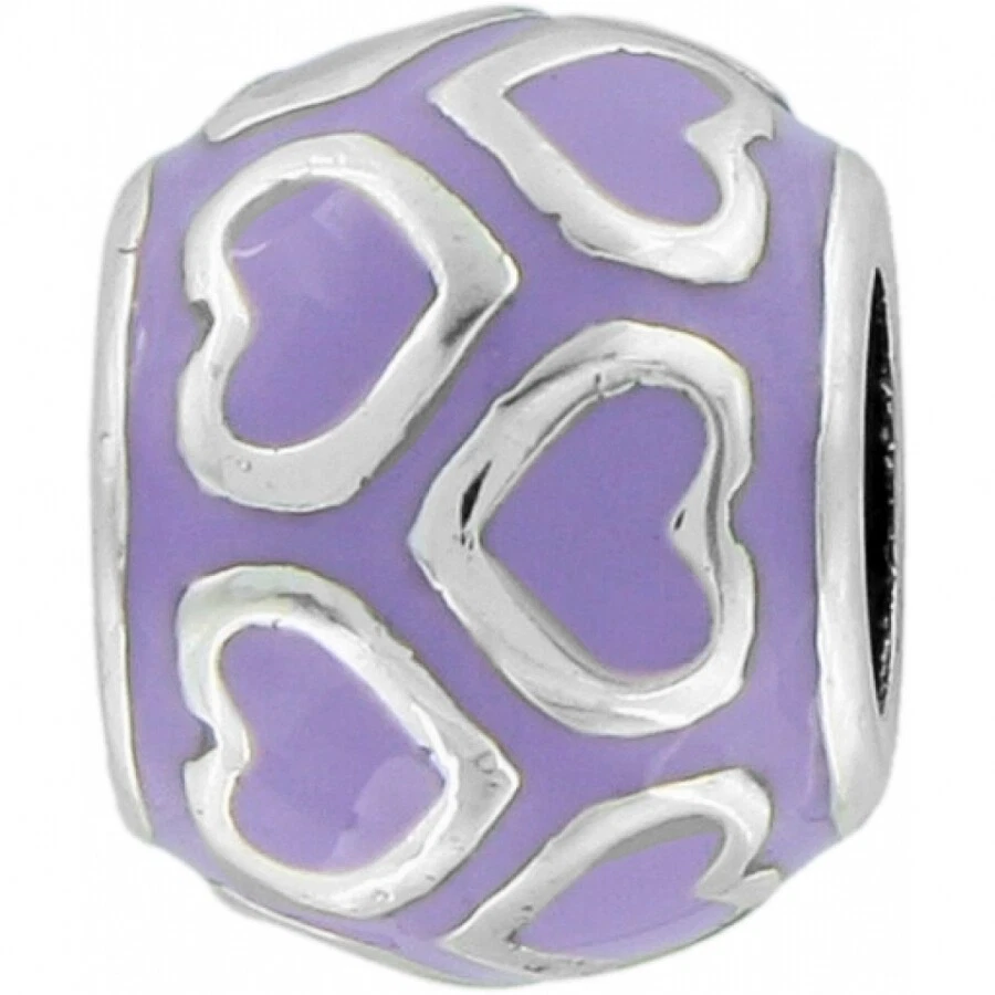 Brighton LAVANDA-LILA CORAZÓN ABIERTO Corazones Cuentas Dije J9653M-NUEVO Foto 1 de 1