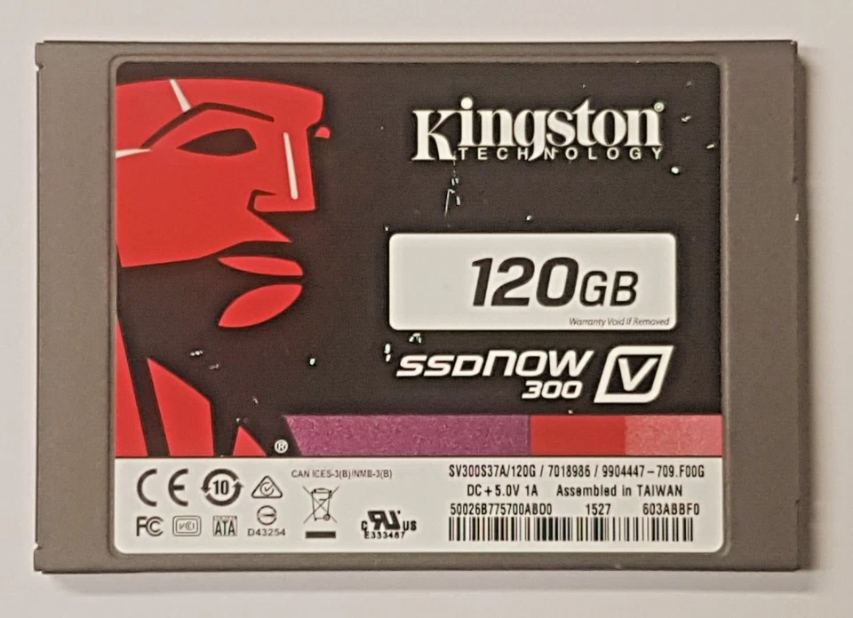 120 GB SATA III Kingston SSDNow V300 SV300S37A/120G 2D-NAND MLC 2.5" Hard Drive - Image 1 of 1