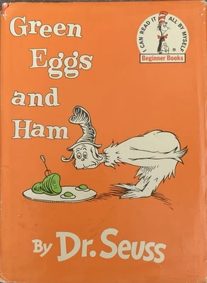 RARE! DJ 1st Vintage Hardback Ed. Green Eggs And Ham Dr. Seuss 1960 ACCEPTABLE!! - Image 1 of 4