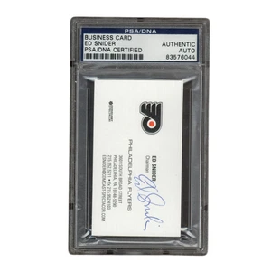 Ed Snider handsignierte signed Philadelphia Flyers Visitenkarte PSA - Bild 1 von 2