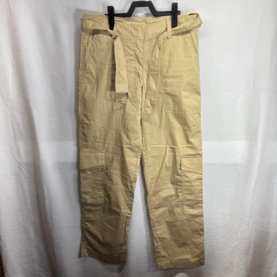 NWOT Women’s Michael Kors Basics Khaki Pants Self Tie Cargo Size 2 Super Cute - Image 1 of 4