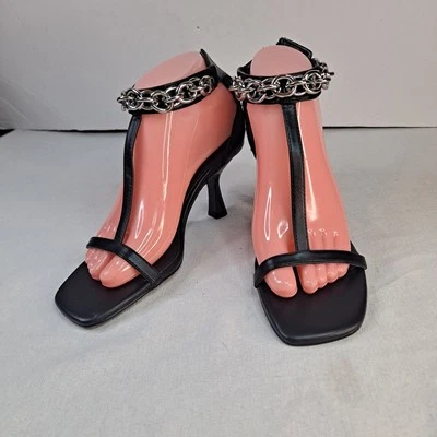 Sandalias de vestir Calvin Klein para mujer de 6,5 m con correa en el tobillo y correa en T de tacón alto Foto 1 de 4