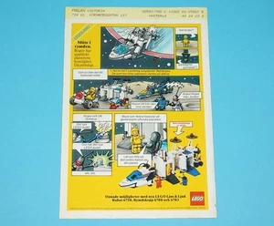 LEGO MAGAZINE ADVERT LEGOLAND SPACE 1980s LEGO GRUPPEN SWEDEN - Picture 1 of 1