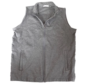 Tasc Performance Vest Mens Medium Gray Full Zip Organic Cotton Stretch Comfort - Picture 1 of 6