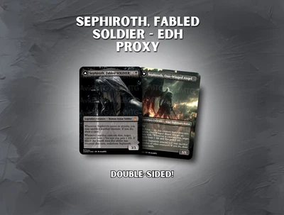 Sephiroth, Fabled Soldier - Standard Art - Custom Magic: The Gathering Card - Image 1 of 4